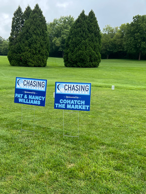 Pat & Nancy Williams and Cohatch The Market hole sponsorships at Chasing Greatness Golf Scramble